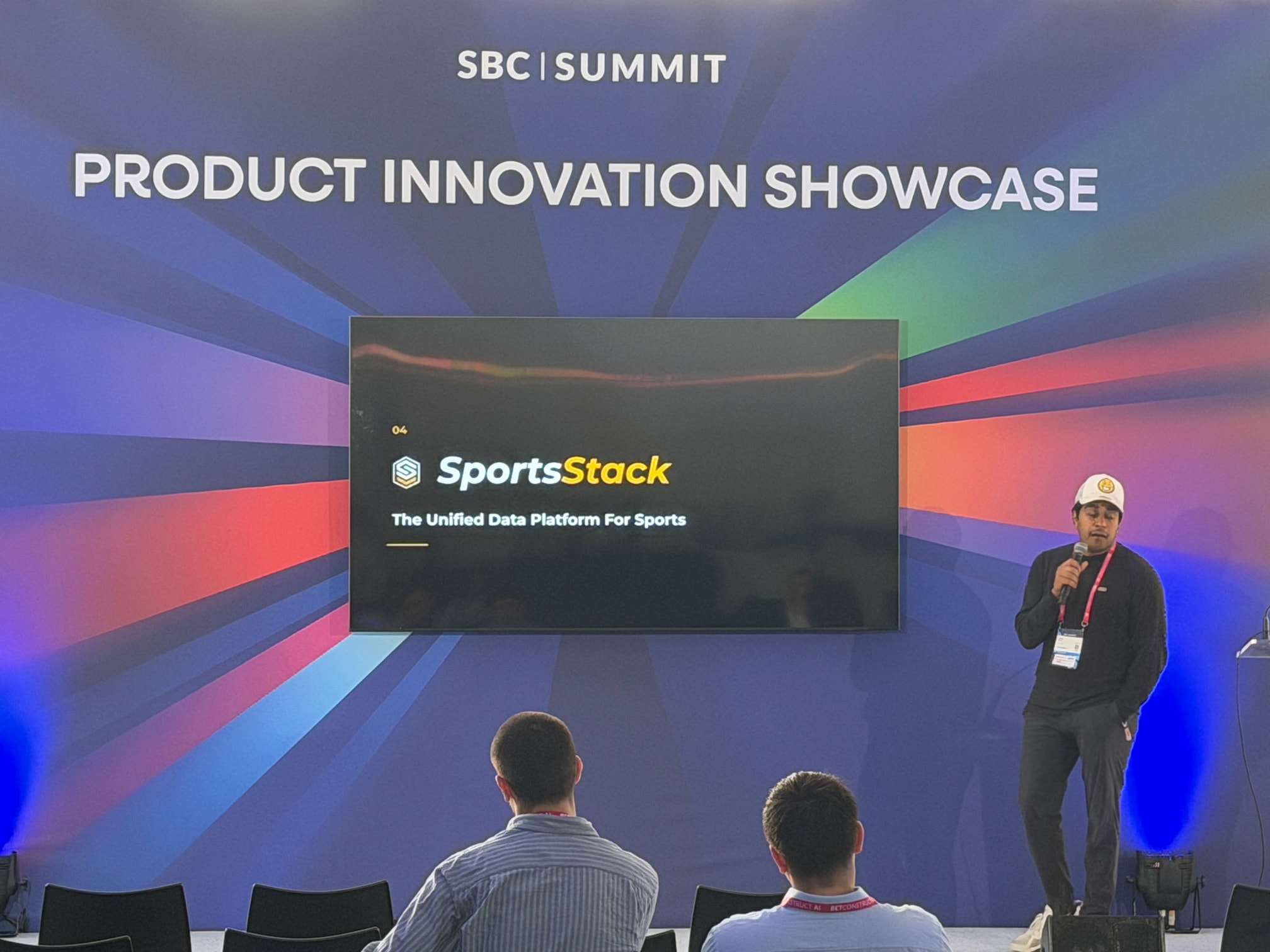 Amar Rao speaking at SBC Summit in Lisbon